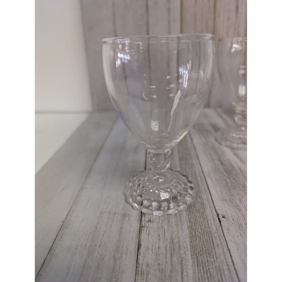 Anchor Hocking Bubble Foot Cordial Juice Glasses 4 1/2" Stemmed Set of 3 - Picture 2 of 4